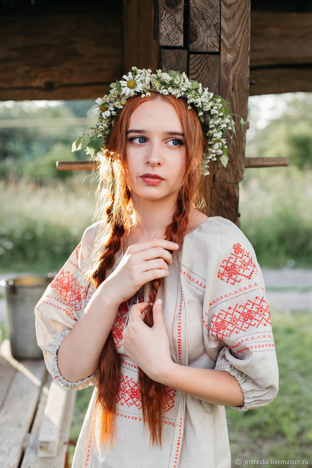 A playful frame from Girls in Slavic costumes — online in Shanghai
